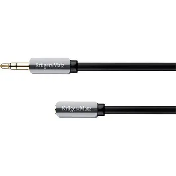 Audio kabel Kabel Jack 3,5mm konektor/Jack 3,5mm zdířka 1m KRUGER a MATZ KM0315