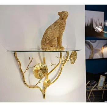 Noční stolek Nástěnný noční stolek Calaminag 60 cm zlatý