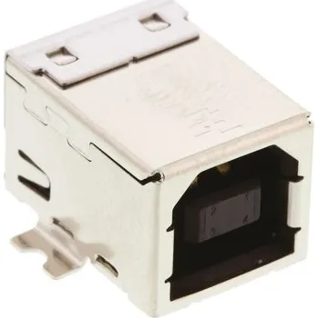 USB hub Konektor USB typ B, Povrchová montáž, Samice, počet portů: 1 Port, orientace těla: Pravý úhel, 30 V ac, 1A