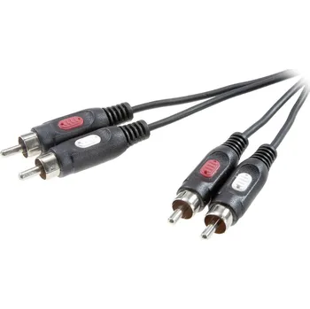 Audio kabel SpeaKa Professional SP-7870624 cinch audio kabel [2x cinch zástrčka - 2x cinch zástrčka] 10.00 m černá