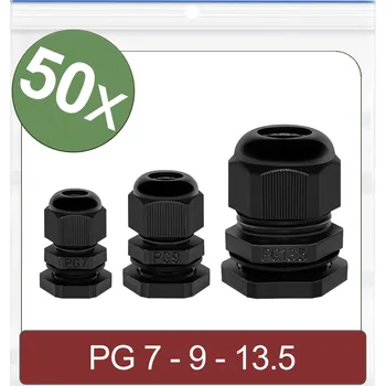 Quadrios 24CA390 kabelová průchodka, 24CA390, od 3.5 mm, do 12 mm, PG7, PG9, PG13.5, 50 ks