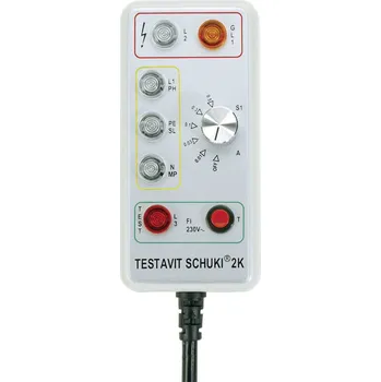 Multimetr Testboy Testavit Schuki 2K tester zásuvek, CAT III 300 V, LED