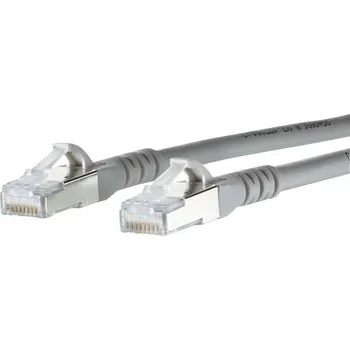 Datový kabel Metz Connect 1308455033-E RJ45 síťové kabely, propojovací kabely CAT 6A S/FTP 5.00 m šedá s ochranou 1 ks