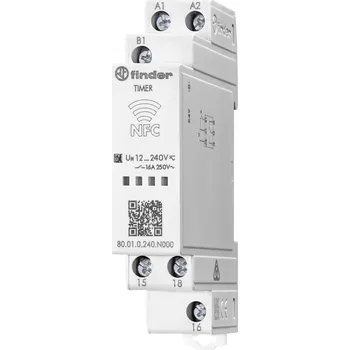 Relé Finder 80.01.0.240.N000 80010240N000 časové relé, 2 s - 24 h, 400 V/AC, 16 A, 1 ks