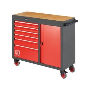 Skříňka na nářadí 6zásuvková na kolečkách, Ocel x 450mm, délka: 1.085m RS PRO