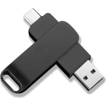 USB flash disk Flash disk 8TB USB 3.2 Dual Port C + USB A, voděodolný, vysokorychlostní, s očkem na klíče černá