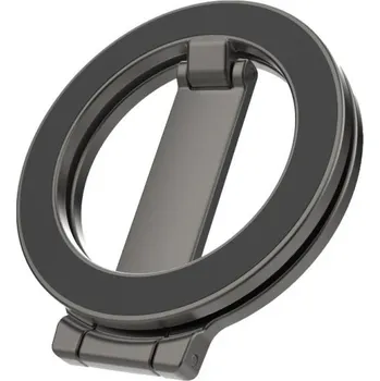 Skládací kulatý magnetický držák telefonu 6,35 x 5,8 cm Kompaktní stojánek na mobil Univerzální magnetický úchyt černá