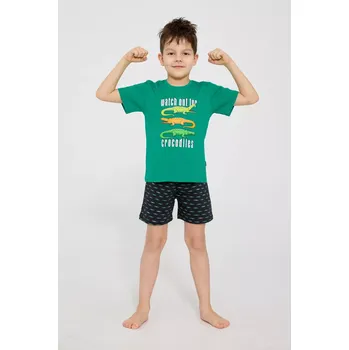 CHLAPECKÉ DĚTSKÉ PYŽAMO KR 789/125 KROKODÝLI zelená 128