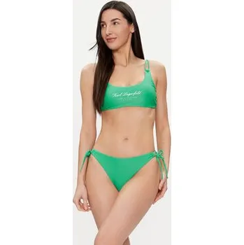 Dámské plavky KARL LAGERFELD Spodní část bikin 241W2206 Zelená XL