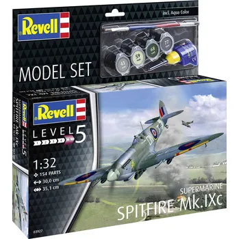Plastikový model Supermarine Spitfire Mk.IXc - obsahuje barvy a lepidlo - Revell ModelSet 63927