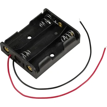 Držák baterie TRU COMPONENTS TC-13220624 bateriový držák 3x AA kabel (d x š x v) 57.8 x 46.5 x 15 mm