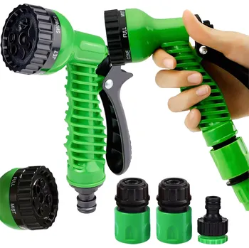 Postřikovač Regulovatelná zahradní postřikovací pistole se 7 režimy a 3 rychlospojkami