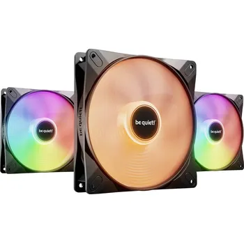 PC ventilátor BeQuiet LIGHT WINGS LX 140mm PWM Triple-Pack PC větrák s krytem černá (š x v x h) 140 x 140 x 25 mm včetně LED osvětlení