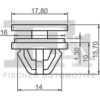 Lišta karosérie Klip, ozdobná / ochranná lišta FA1 89-40009.5