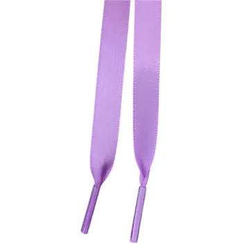 Tkaničky do bot Saténové ploché tkaničky do bot 100 cm x 1 cm Hedvábné stuhy pro dámské tenisky Elegantní lesklé tkaničky 1 pár fialová
