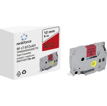 Tiskárna štítků páska do štítkovače Renkforce RF-LT-BTZe431 kompatibilní náhradní Brother TZe-431 12 mm Barva pásky: červená Barva písma: černá 8 m