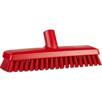 Kartáč na podlahu, Červená 32mm Polyester, Polypropylen, Nerezová ocel Střední, Jatky Vikan