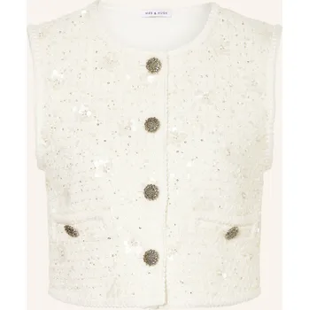 Dámská vesta Mrs & Hugs Dámská Tvídová Vesta S Flitry A Třpytivou Přízí,...