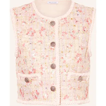 Dámská vesta Mrs & Hugs Dámská Tvídová Vesta S Flitry A Třpytivou Přízí,...