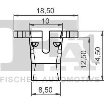Lišta karosérie Klip, ozdobná / ochranná lišta FA1 11-40131.5