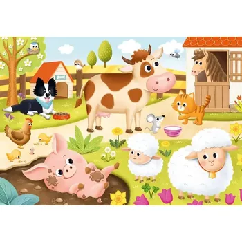 Puzzle Puzzle Domácí zvířátka XL 15 dílků DINO