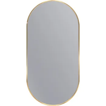 Zrcadlo Erga Oval, oválné zrcadlo 45x90cm, zlatý rám, ERG-V01-OVAL-4590-GD
