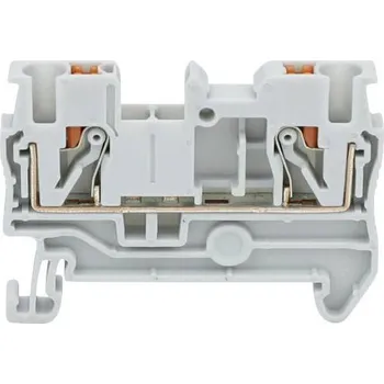 TRU COMPONENTS TC-JPT2.5 Grey průchodková svorka 5.2 mm rychlé připojení Pólů: 2 0.2 mm² 2.5 mm² šedá 1 ks