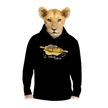 Chlapecká mikina Bastard Miluju válení dětská mikina klokanka Black