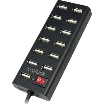 USB hub LogiLink UA0126 USB Hub 13 portů USB-A USB 2.0 480 MBit/s černá UA0126