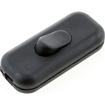 Vypínač mezišňůrový DS-5, 250V/2,5A černý