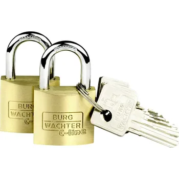 Visací zámek Burg Wächter 2er Set Duo 222 30 SB visací zámek zámky se stejným klíčem mosaz na klíč