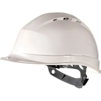 Pracovní přilba Delta Plus Ochranná přilba EN 397, Bílá, Polypropylen Integrovaný potní pásek Nastavitelný Mikro Quartz Odvětrávaný