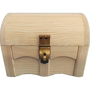 Pokladnička Pokladnička Truhla dřevěná 21 x 16 x 16 cm bez otvoru přírodní