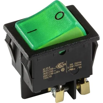 interBär 3636-250.22 kolébkový spínač 3636-250.22 250 V/AC 16 A 2x vyp/zap s aretací 1 ks