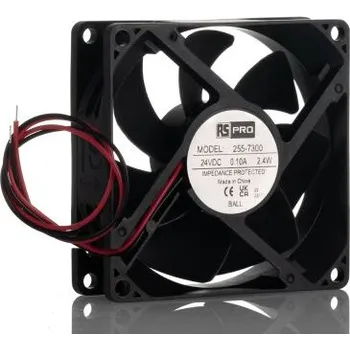 Měnič napětí Axiální ventilátor DC, 80 x 80 x 25mm, průtok vzduchu: 1.04m³/min 2.4W 24 V DC Čtvercový