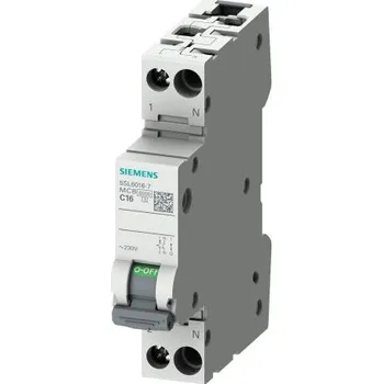 Proudový chránič MCB, řada: 5SL 1 plus N 13A, charakteristika: vypínací charakteristiky Typ B, rozsah: SENTRON