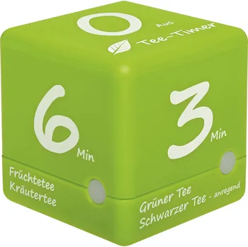 Kuchyňská minutka TFA Dostmann Tee-Timer Cube stopky (časovač) zelená digitální