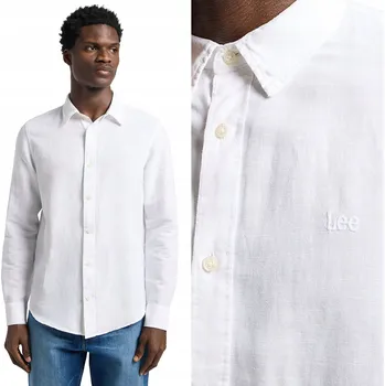 Pánská košile Lee Patch Shirt Bright White 112364230 Velikost XL