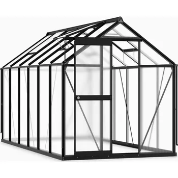 Skleník Zahradní skleník 183x361 Slide-In Černý - CULTIVO