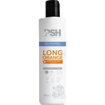 Kosmetika pro psa PSH Home Groomers - Šampon Long Orange 300ml (Šampon pro pejsky pomáhající udržovat pokožku hydratovanou a stimuluje regeneraci epidermis&nbsp;z řady PSH Home Groomers. S kolagenem, který obsahuje esenciální aminokyseliny pro zajištění pevnosti a pružnosti.)