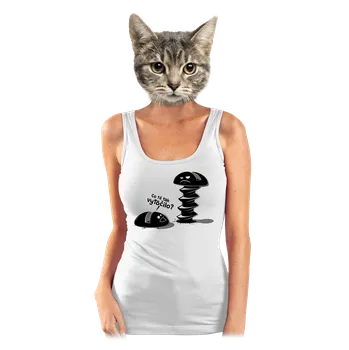 Bastard Vytočenej dámské tílko klasické White