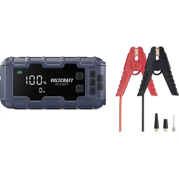 Startovací zdroj VOLTCRAFT systém pro rychlé startování auta VC-CJS77, VC-16533725, max. startovací proud 600 A, 2x USB konektor, nabíjecí a udržovací stanice, elektronická