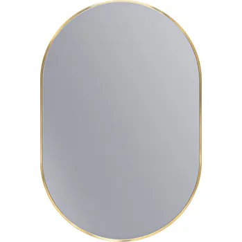 Zrcadlo Erga Oval, oválné zrcadlo 60x90cm, zlatý rám, ERG-V01-OVAL-6090-GD
