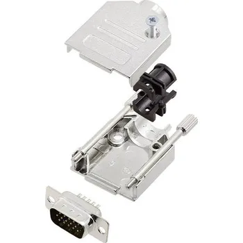 Amphenol L17DTZK09 plus L717HDE15P sada D-SUB kolíkové lišty 180 ° Pólů: 15 pájecí kalíšek 1 ks