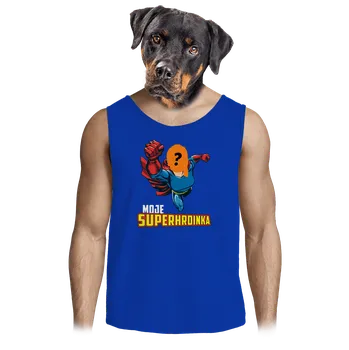 Pánské tílko Bastard Moje superhrdinka pánské tílko Royal Blue