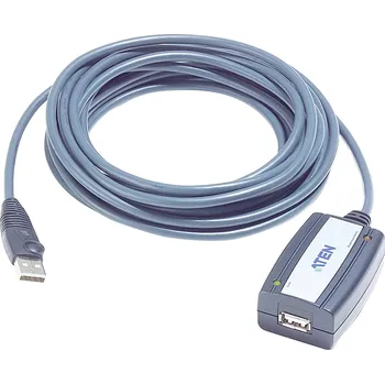 elektrický kabel ATEN USB kabel USB 2.0 USB-A zástrčka, USB-A zásuvka 5.00 m černá UE250-AT