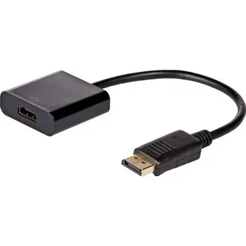Akyga adaptér DisplayPort/HDMI/ABS/PVC/cerná