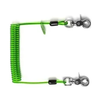 Zámek na kolo Lanko na nářadí, Spirálové bezpečnostní lanko, 14 cm → 210 cm, Nerezová ocel 3kg kapacita Never Let Go