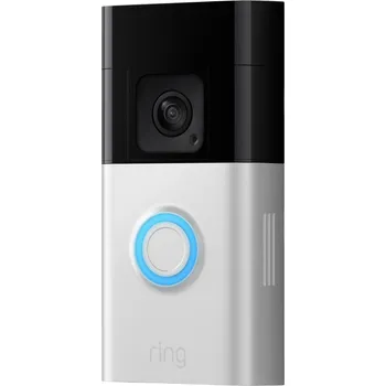 Domovní zvonek ring B09WZBVWL9 domovní IP/video telefon Video Doorbell Plus niklová (matná), černá