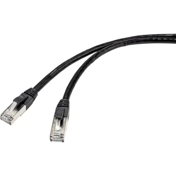 Datový kabel Renkforce RF-4538204 RJ45 síťové kabely, propojovací kabely CAT 6A S/FTP 30.00 m černá vhodné pro venkovní oblast 1 ks